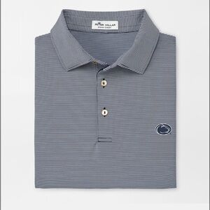 Peter Millar Men's Navy Striped Polo Shirt